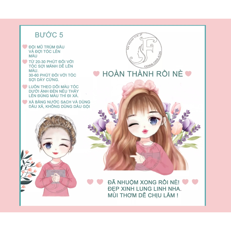 Kem Nhuộm Tóc Thảo Dược Nâu Trà Ánh Khói - Nhuộm Trên Nền Tóc Nâu Vàng level 6-7 - Tặng Oxy