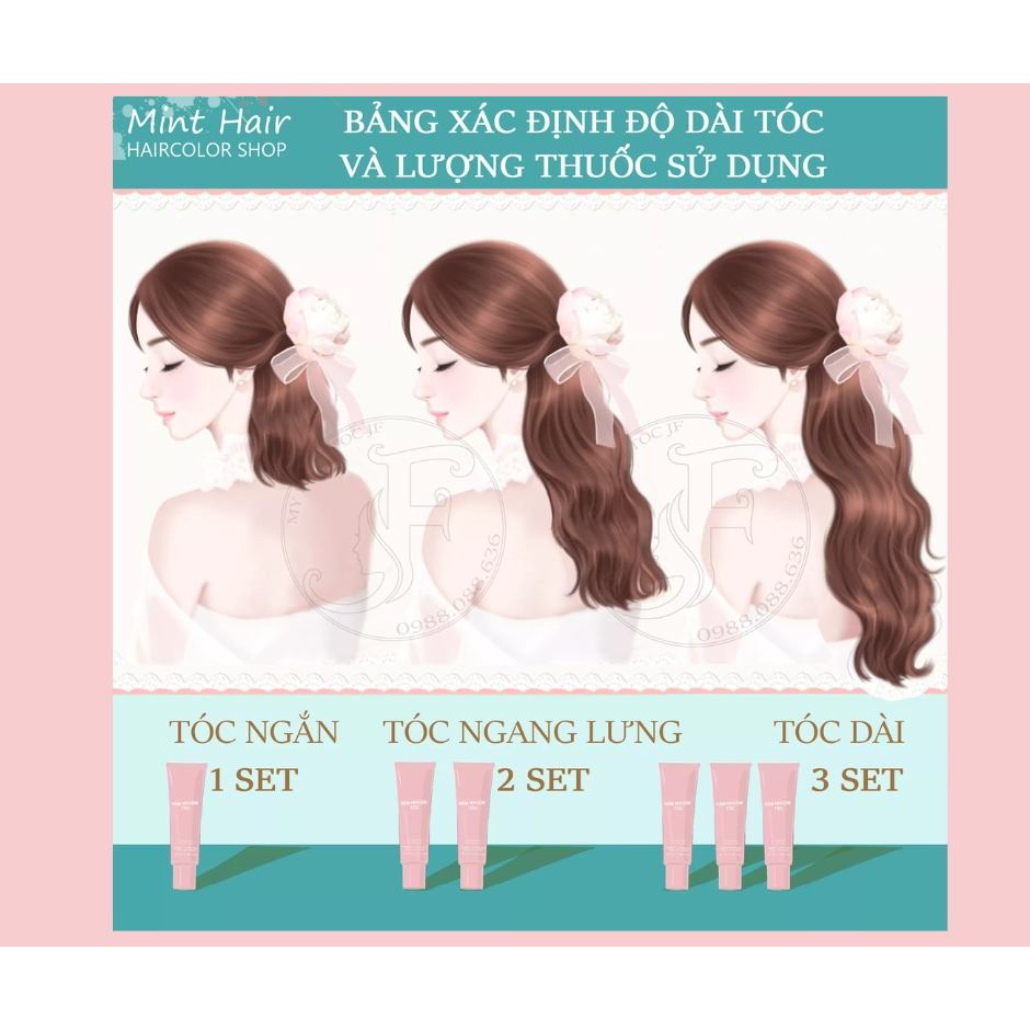 Kem Nhuộm Tóc Thảo Dược Nâu Trà Ánh Khói - Nhuộm Trên Nền Tóc Nâu Vàng level 6-7 - Tặng Oxy