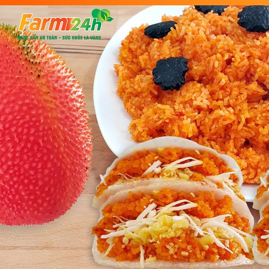 Bột gấc đỏ 100% nguyên chất, tạo màu và mùi vị tự nhiên, dùng nấu xôi, bánh, thạch, mứt, hàng công ty, đầy đủ kiểm định