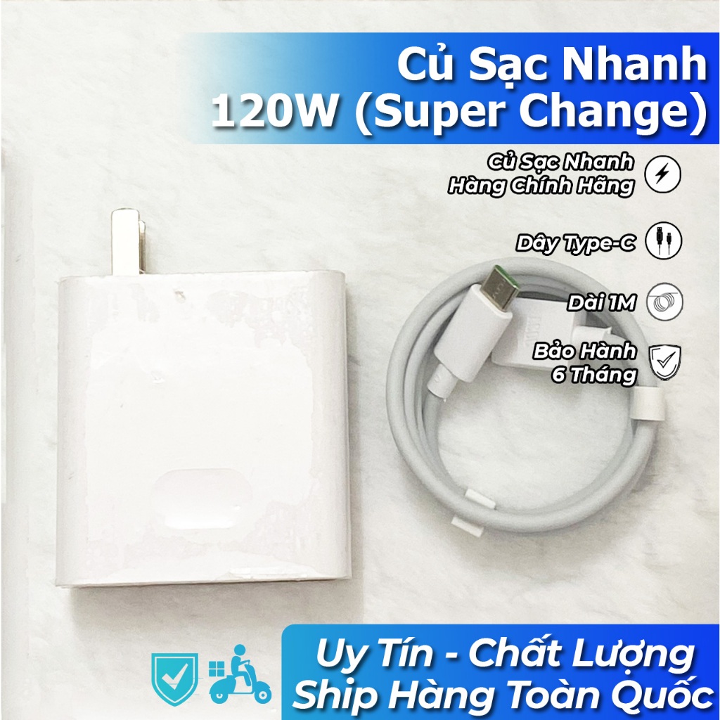 Bộ Sạc Nhanh 120W ,Chân Type C OPPO,Xiaomi,VIVO