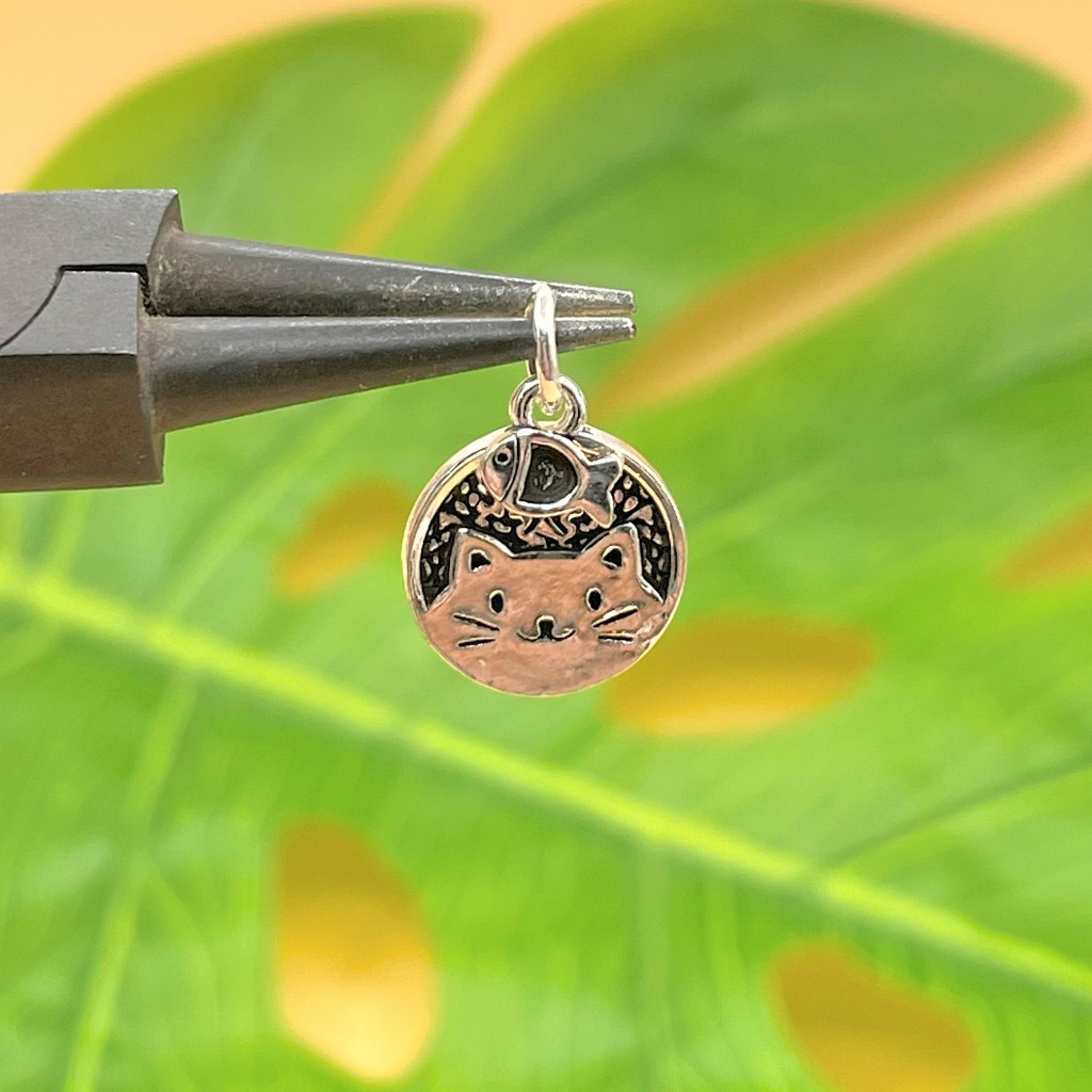 Charm móc treo mèo và cá cực kỳ cute bạc thái và bạc ý 925 - Charm Bạc 925 - Mã CA1165 CB1165