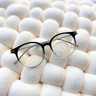 Kính giả cận, Gọng kính cận tròn form to nhựa phối kim loại 75207 Jolie eyewear
