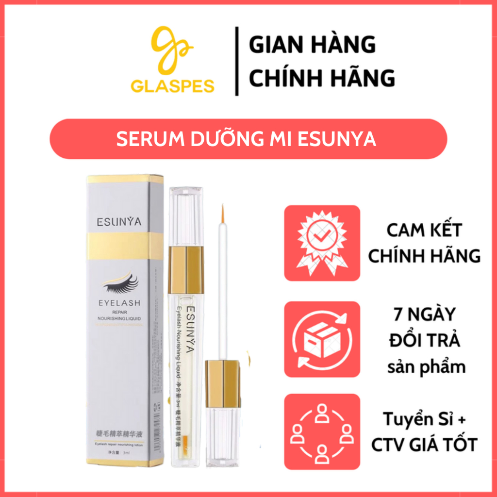Serum Dưỡng Dài Lông Mi ESUNYA, Giúp Nuôi Dưỡng Sâu, Giúp Lông Mi Dài Và Mảnh Mai