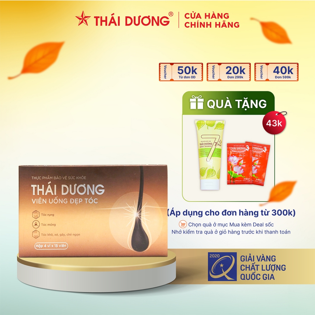 Viên uống đẹp tóc Thái Dương hộp 4 vỉx15 viên - Sao Thái Dương