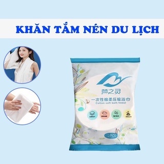 Khăn tắm viên nén du lịch 70x140cm vỏ xanh | BigBuy360 - bigbuy360.vn