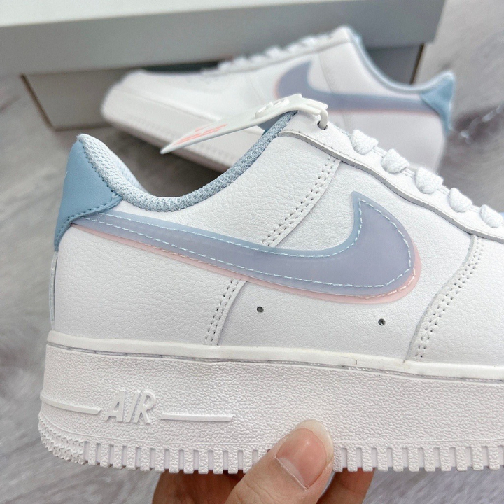 Giày_Nike AF1 Vệt Xanh Hồng, Giày Air Force 1 Xanh Hồng Nam Nữ Hàng Cao Cấp