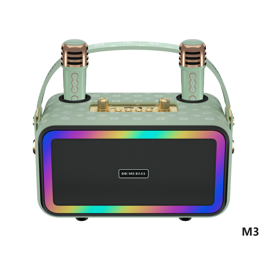 Loa Bluetooth Karaoke M3201 xách tay di động không dây Công suất lớn( Kèm 2 mic không dây) - TECHMALL | BigBuy360 - bigbuy360.vn