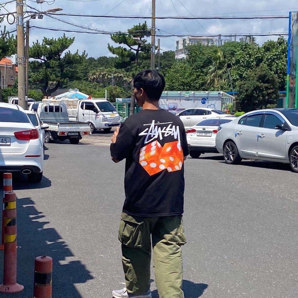 ÁO THUN STUSSY DOMINO FIRE CHÍNH HÃNG UNISEX