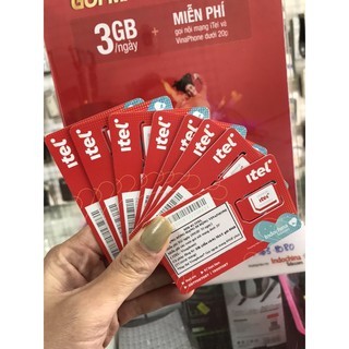 Sim ITEL  3gb/ngày data không giới hạn