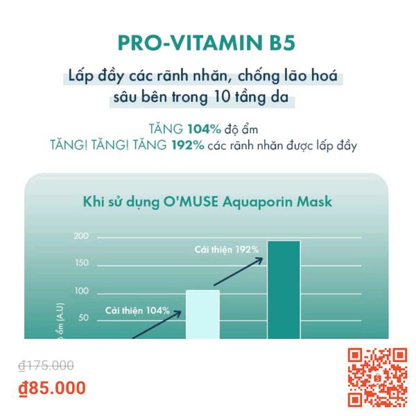 Mặt Nạ Dưỡng Ẩm B5 phục hồi da Hàn Quốc OMUSE Aquaporin Mask