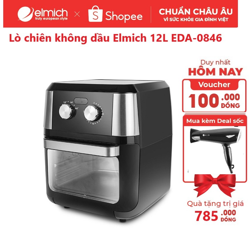 Lò chiên không dầu Elmich 12L EDA-0846