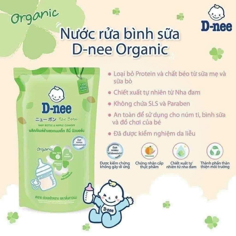 NƯỚC RỬA BÌNH SỮA DNEE ORGANIC CHO BÉ