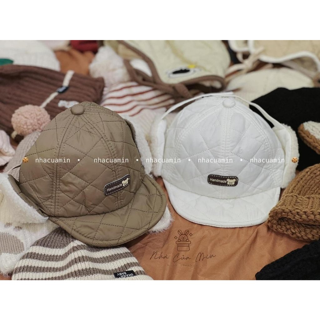 Mũ cho bé che ấm tai cho bé trai siêu ấm mùa đông không lạnh sz 46-48cm cho bé 6m-2y HCOM464