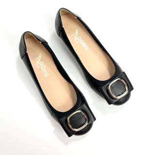 [ XẢ KHO ]Giày Búp Bê Đế Xuồng 3cm Da Thật Khoá Tròn DORIS DR303