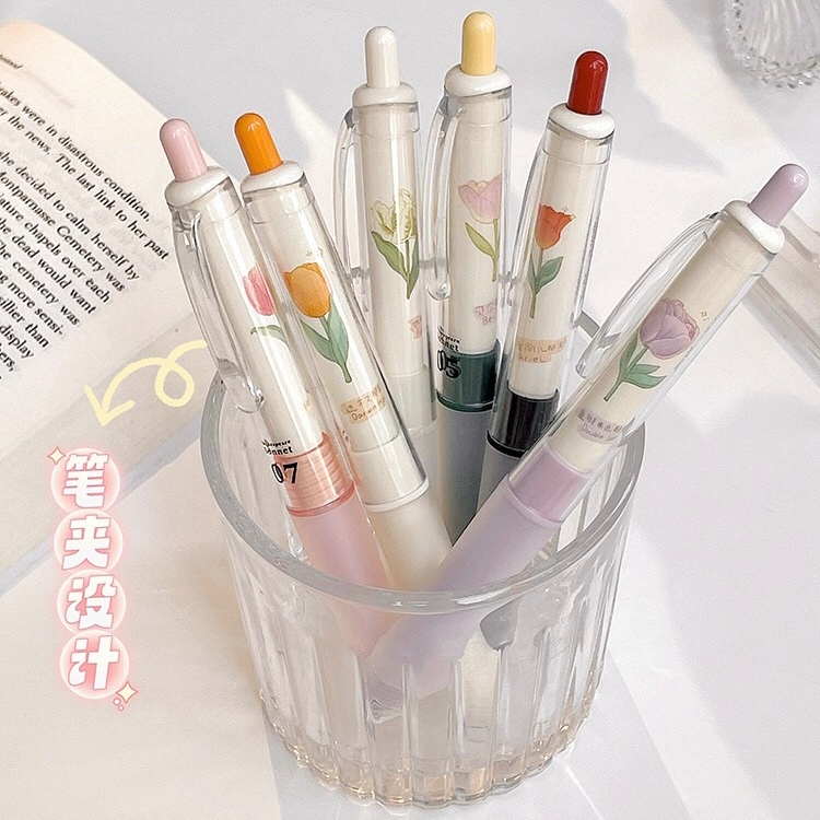 Bút gel bấm cao cấp TIA mực đen, ngòi kim 0.5mm