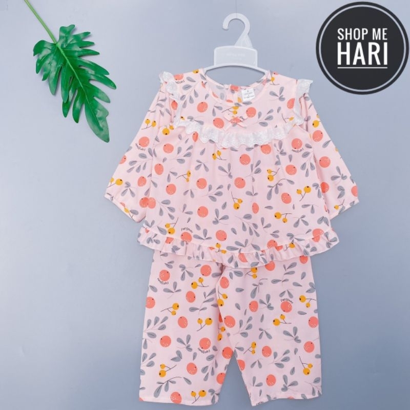 Bộ tole/ lanh tay dài quần dài babydoll phối ren