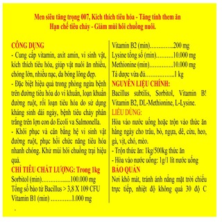 1 kg Men siêu tăng trọng 007