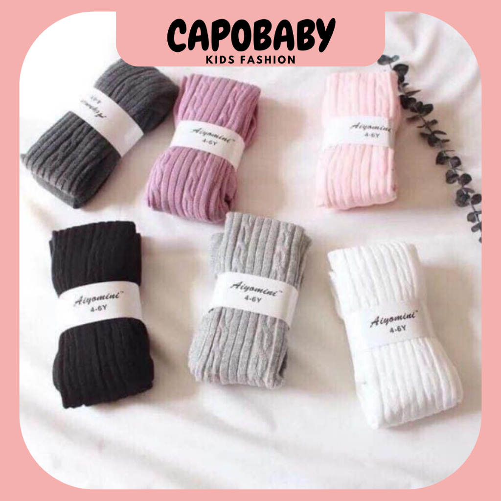 Quần Tất Len ,Leggings có bàn xuất hàn chất len thừng siêu cute cho bé 6m-4y