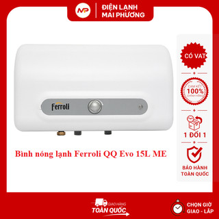 Bình nóng lạnh Ferroli QQ Evo 15L ME 15 lít - Hàng chính hãng (Bảo hành 8 năm)