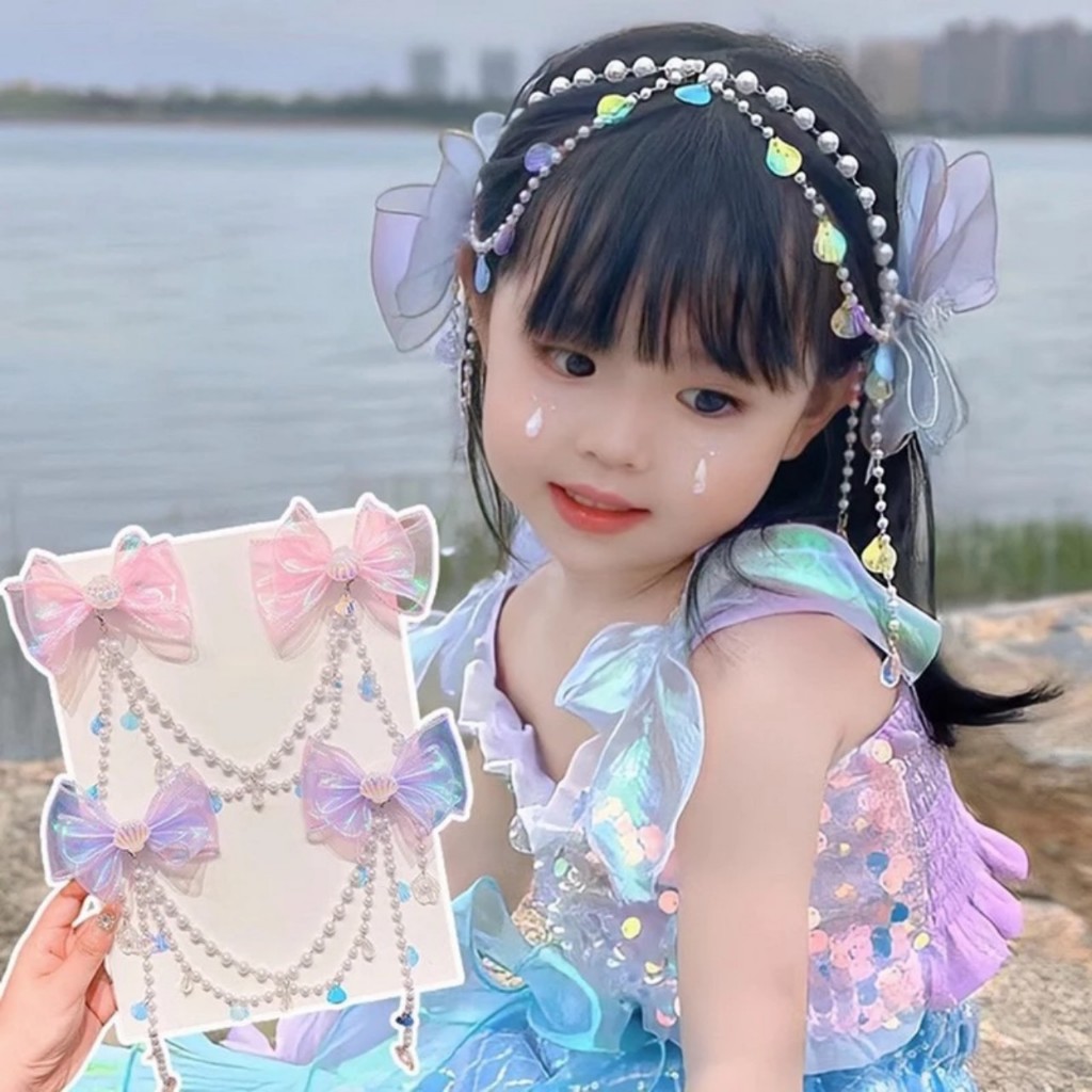 Sét kẹp tóc Nàng tiên cá cho bé yêu