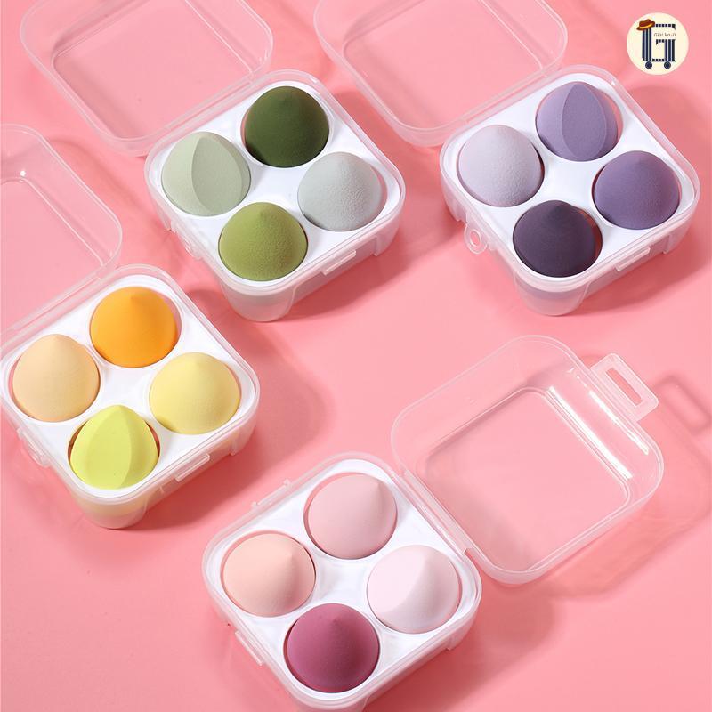 Mút trang điểm hình giọt nước,Mút tán kem nền dành cho mọi loại da - 1 hộp 4 Mút