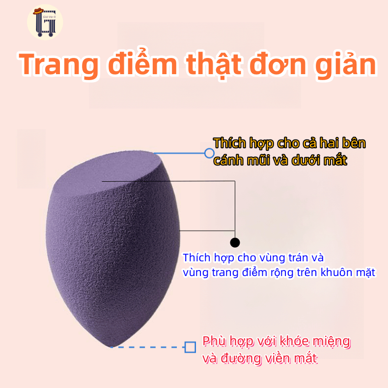 Mút trang điểm hình giọt nước,Mút tán kem nền dành cho mọi loại da - 1 hộp 4 Mút