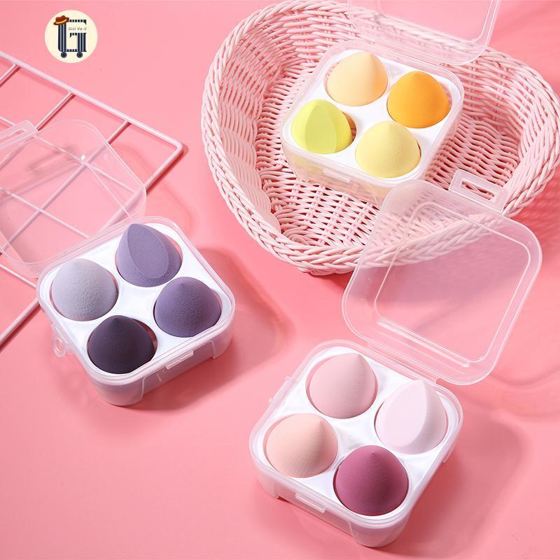 Mút trang điểm hình giọt nước,Mút tán kem nền dành cho mọi loại da - 1 hộp 4 Mút