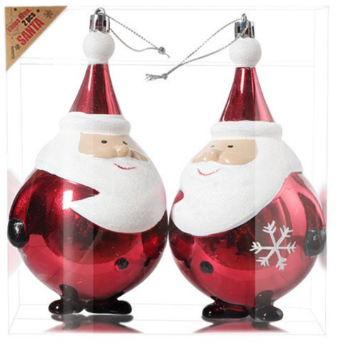 Set 2 Ông Già Bụng Bự E39 Treo Cây Thông Giáng Sinh Phụ Kiện Treo Trang Trí Noel