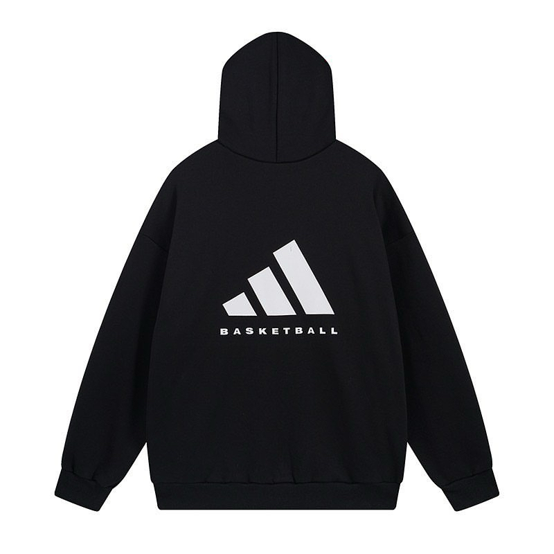 Áo Hoodie Adidas Basketball Logo In Nổi Nỉ Bông Cao Cấp Không Xù Siêu Hot