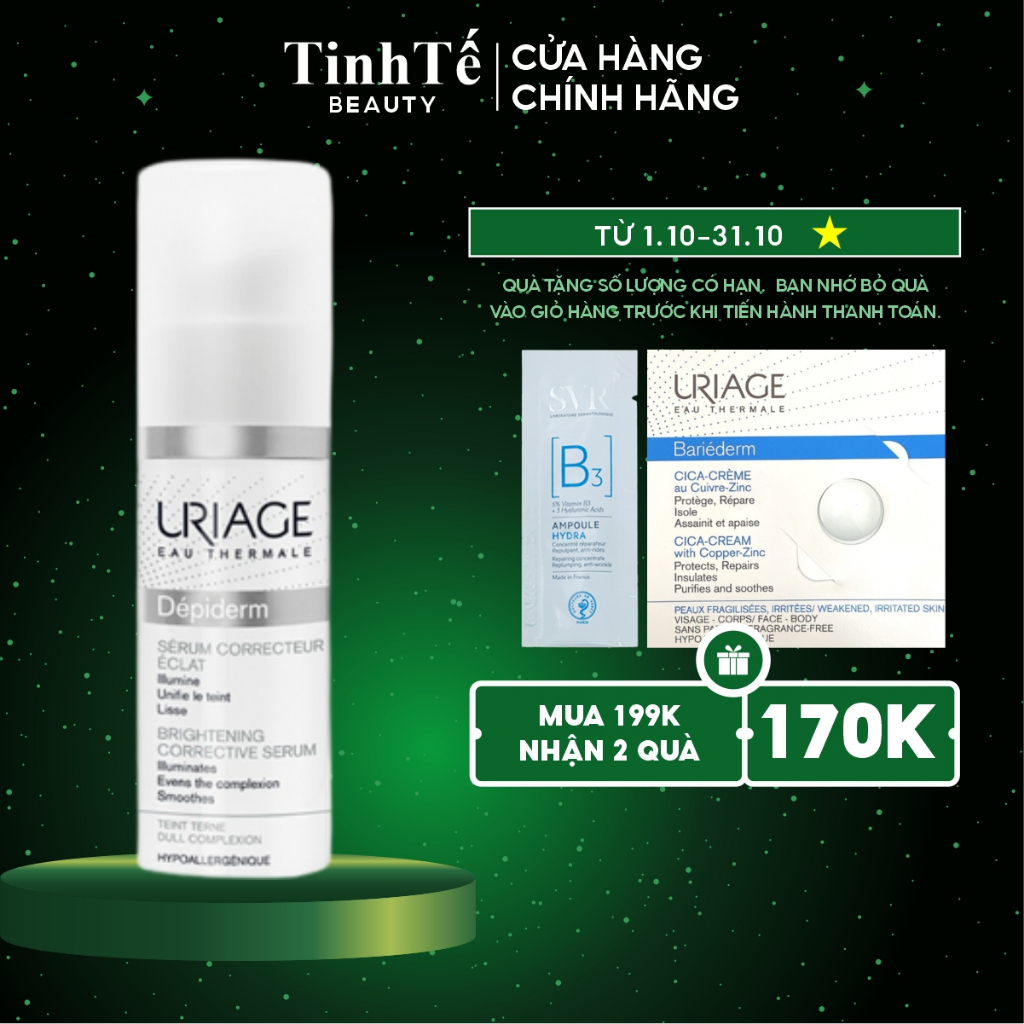 Serum dưỡng sáng, làm đều màu da URIAGE DÉPIDERM SÉRUM CORRECTEUR ÉCLAT 30ml
