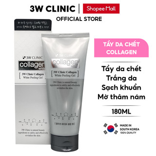 Tẩy Tế Bào Chết Trắng Da 3W Clinic Hàn Quốc White Peeling chiết xuất từ Collagen giúp da trắng sáng và mờ thâm nám 180ml