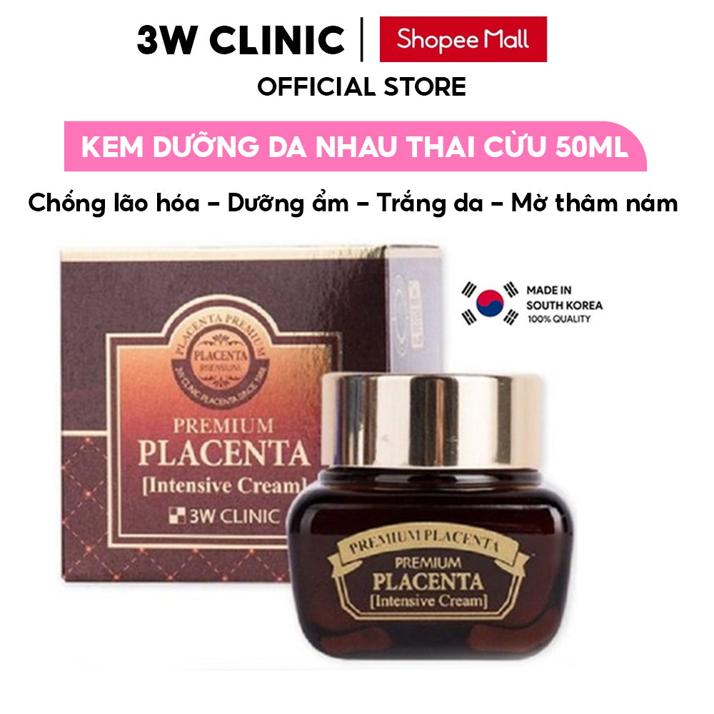 Kem Dưỡng Ẩm Chống Lão Hóa Chiết Xuất Nhau Thai Cừu 3W Clinic Hàn Quốc Premium Placenta Age Repair Cream 50ml