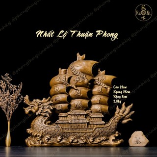 Thuyền rồng thuận buồm xuôi gió - nhất lộ thuận phong - tượng đồng phong thủy