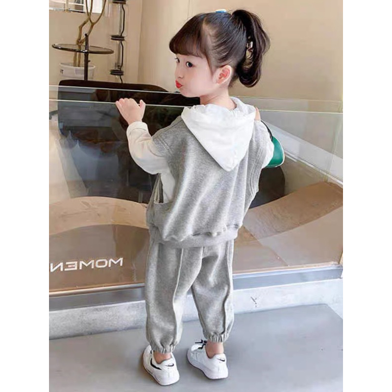 Set bộ nỉ 3 chi tiết cho bé gái Marsedl Hisun siêu xinh size từ 12-40 cân