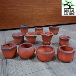 Chậu đất nung đỏ bonsai mini 5x5