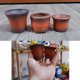 chậu đất nung đỏ bonsai mini 5x5
