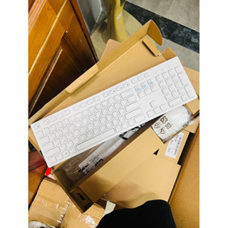 Combo Phím chuột Dell Không Dây KM636 New Box - Màu Trắng - Tặng Kèm Pin