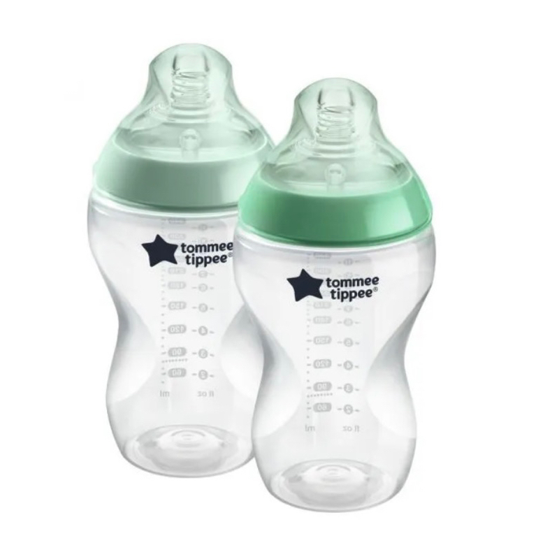 Bình sữa Tommee Tippee 340ml cổ xanh - núm Âu số 2