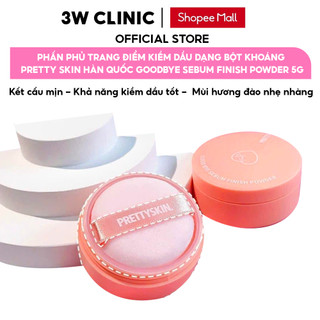 Phấn Phủ Trang Điểm Kiềm Dầu Dạng Bột Khoáng Pretty Skin Hàn Quốc Goodbye Sebum Finish Powder 5G Giúp Đều Màu Da
