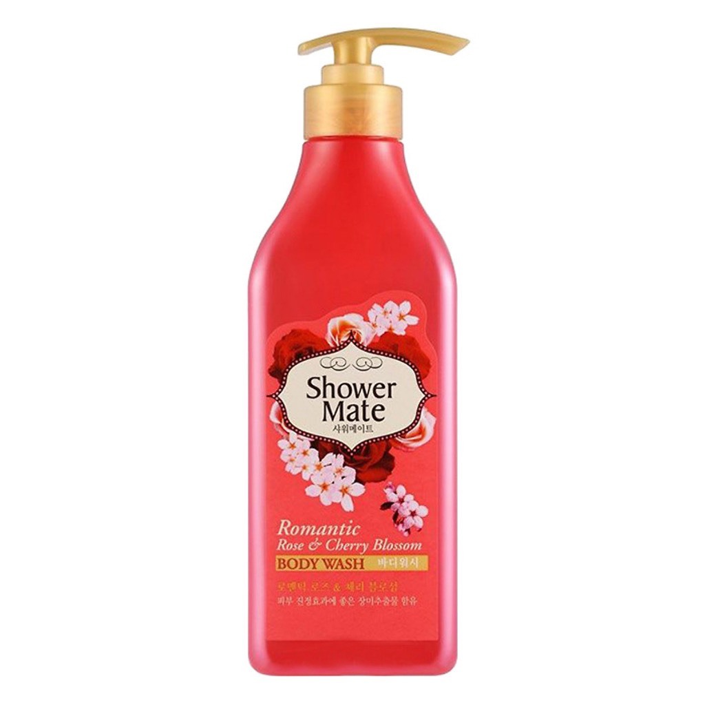 Sữa tắm cao cấp Hàn Quốc Shower Mate Rose & Cherry Blossom tinh chất hoa hồng và hoa anh đào 550G