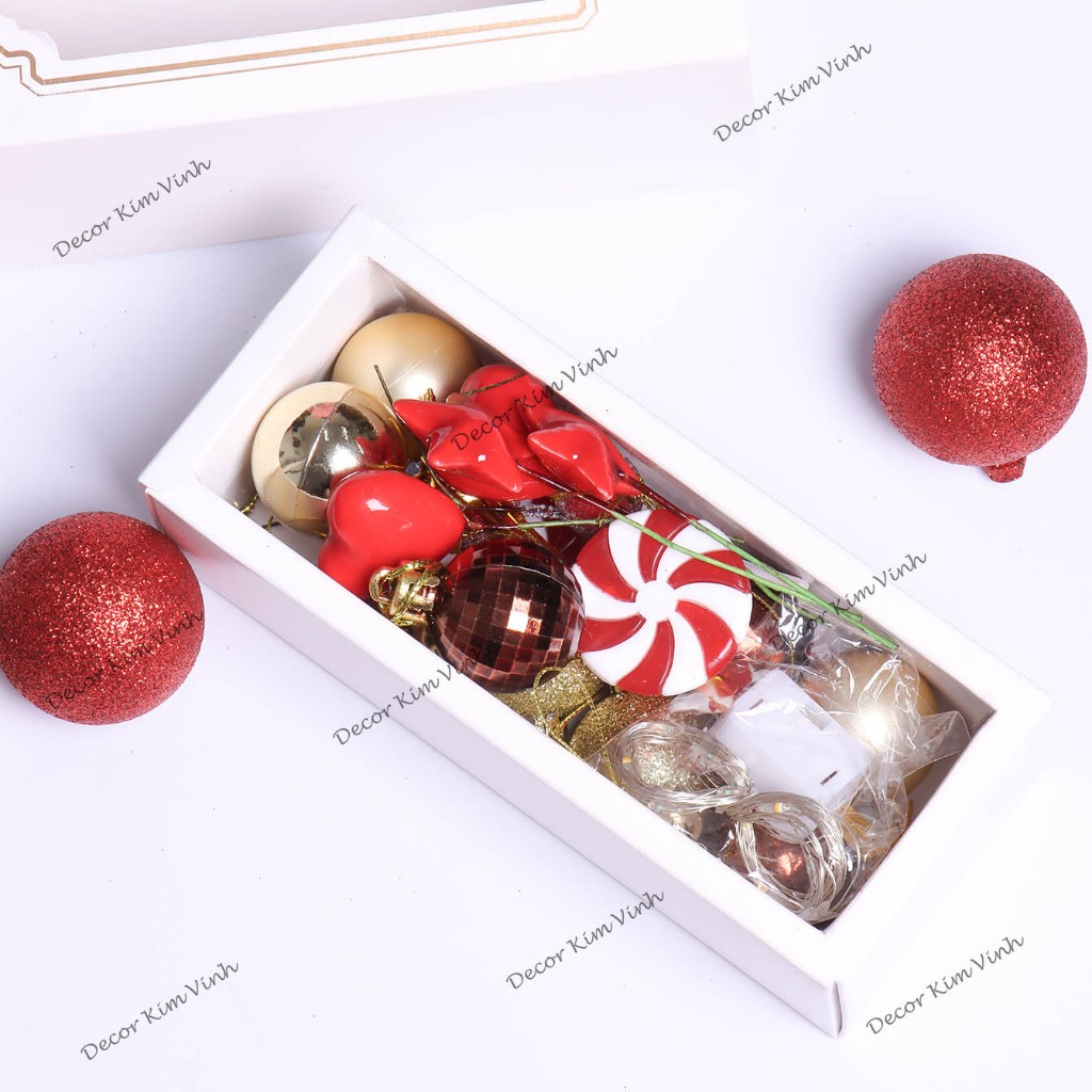 Hộp Phụ Kiện Mix Kẹo Sao E56 Trang Trí Cây Thông Giáng Sinh