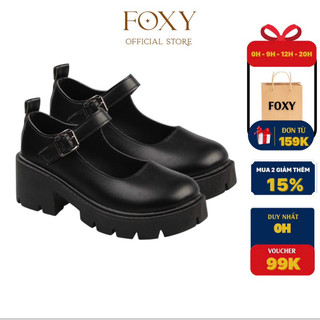 Giày marry jane nữ FOXY đế cao 5cm quai ngang, giày lolita phong cách ulzzang - FOX037