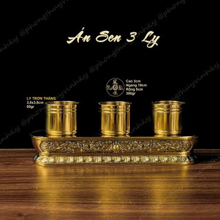 Đế 3 Ly - Án Nước Sen Song Long - Vật Phẩm Thờ Cúng Đồng Vĩnh Tiến Chất Lượng Cao