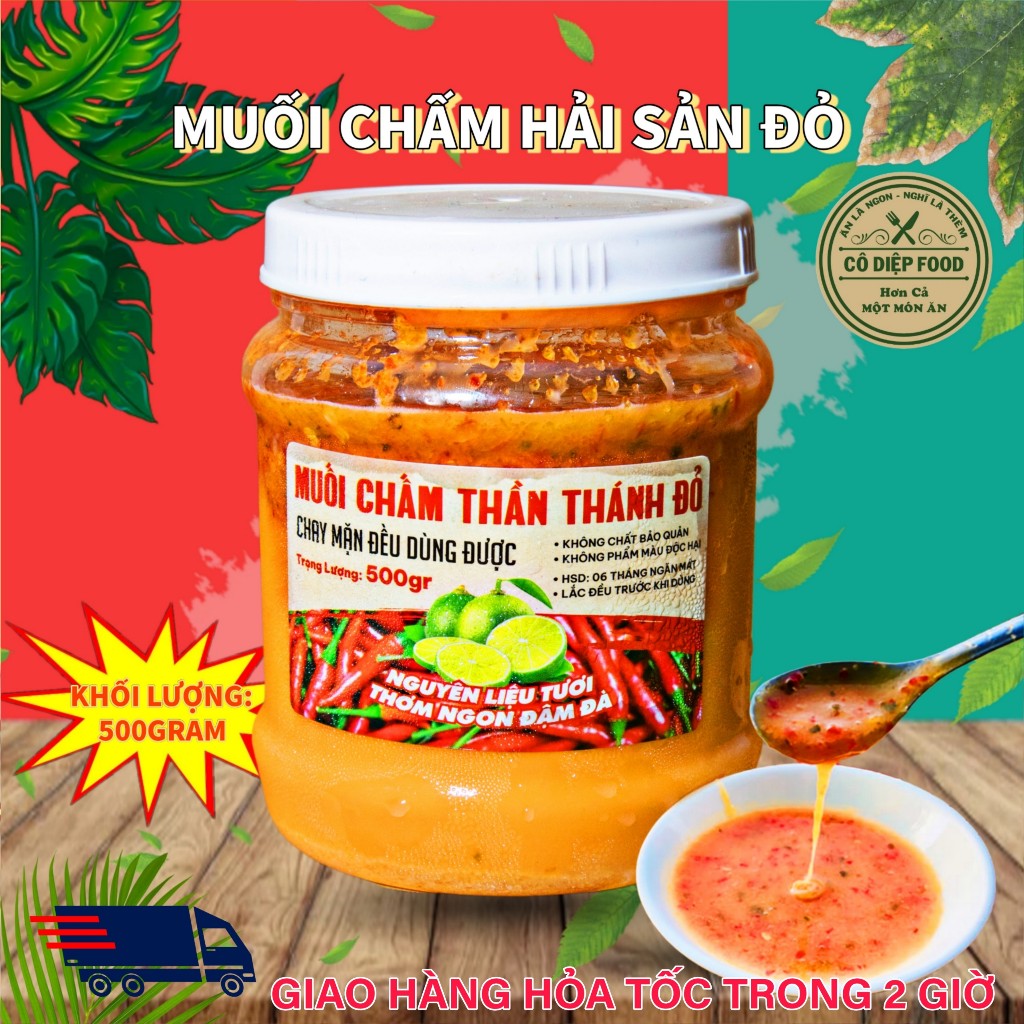 Muối Chấm Hải Sản Loại Đặc Biệt Nhà Làm Hủ 500Gram TỪ ĐƠN 50K,  Hàng ngon nhà làm