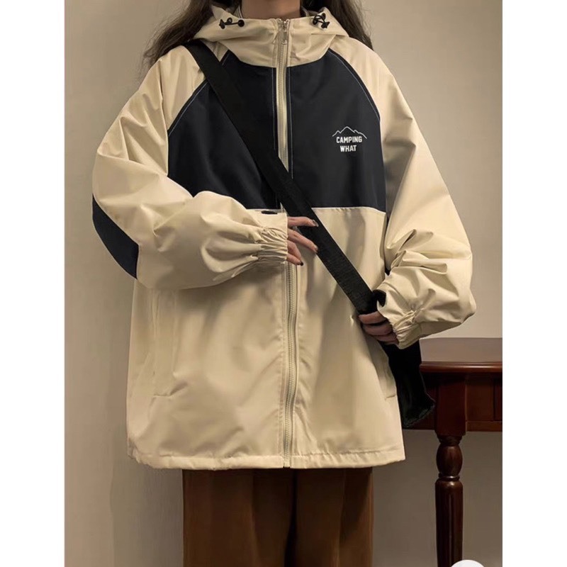 Áo gió phối màu nam nữ unisex form rộng, áo khoác mặc đôi nam nữ - Sammy House - Aogiophoimau415_P4K15