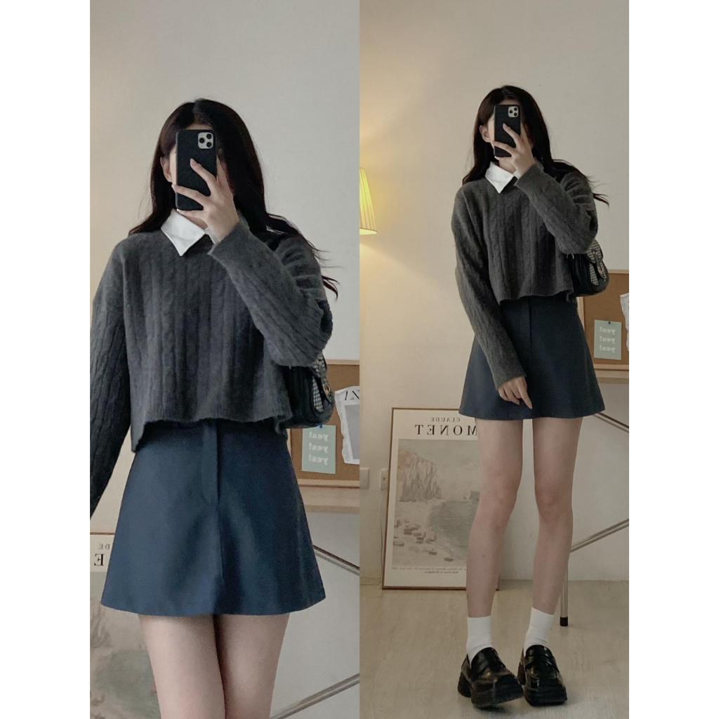 Áo len croptop xoắn thừng hàng quảng châu - Sammy House - AolenCRTxoanthung792_P11K16