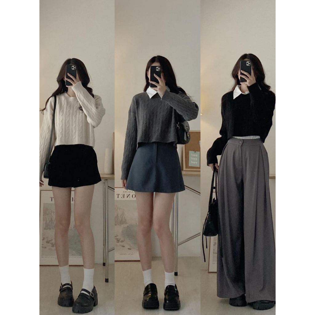 Áo len croptop xoắn thừng hàng quảng châu - Sammy House - AolenCRTxoanthung792_P11K16