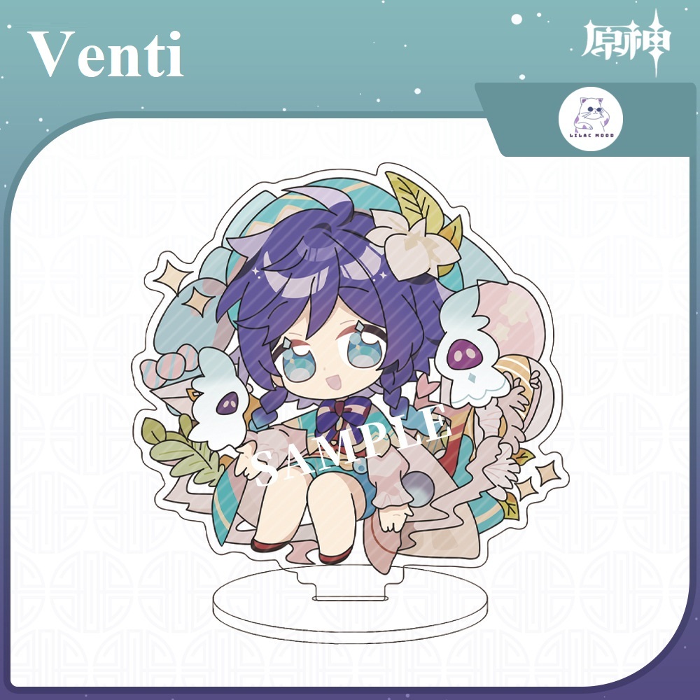 Mô hình Genshin Impact mini | Standee Mô hình nhân vật đứng Acrylic siêu dễ thương Xiao Venti Zhongli Yae Kazuha Ei