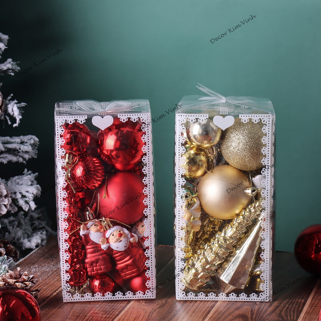 E72 Set 21 Món Phụ Kiện Sang Trọng Trang Trí Cây Thông Giáng Sinh