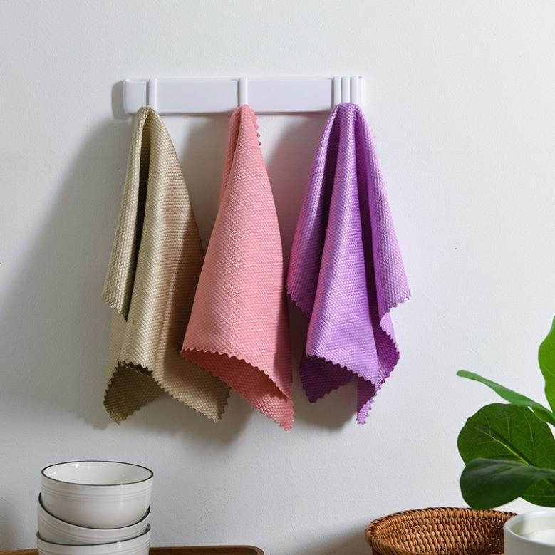 Khăn VẢY CÁ Thấm Hút Nước Không Xù Lông Lau Bếp/ Bàn Ghế/ Gương Kính